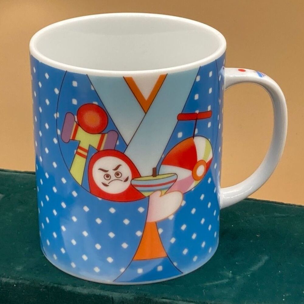 Jewel Mug Made in Japan Kimono Boy Blue 8 oz new cond. porcelain